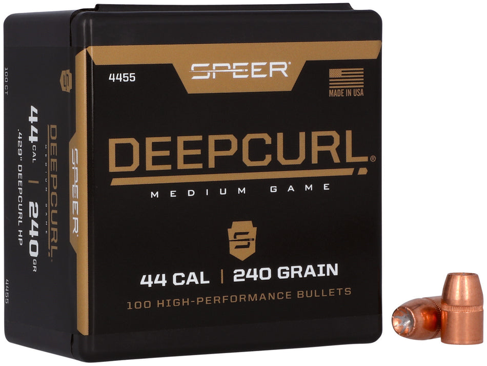 Speer 4455 DeepCurl 44 Caliber 240 Grain Hollow Point Bullets Box of 50