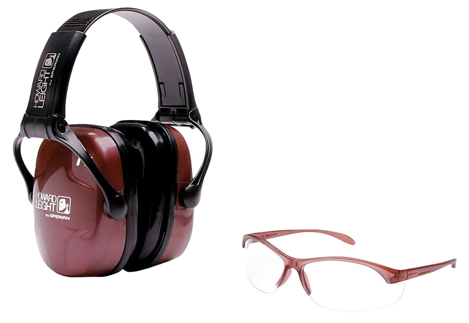 Howard Leight Women's Shooting Safety R01727 Combo 25 dB Dusty Rose/Black Adult