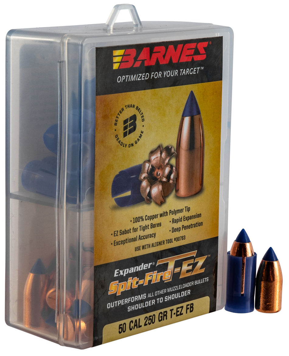 Barnes Bullets Spit-Fire T-EZ 50 Caliber 250gr Muzzleloader Sabot Bullets 24/Box