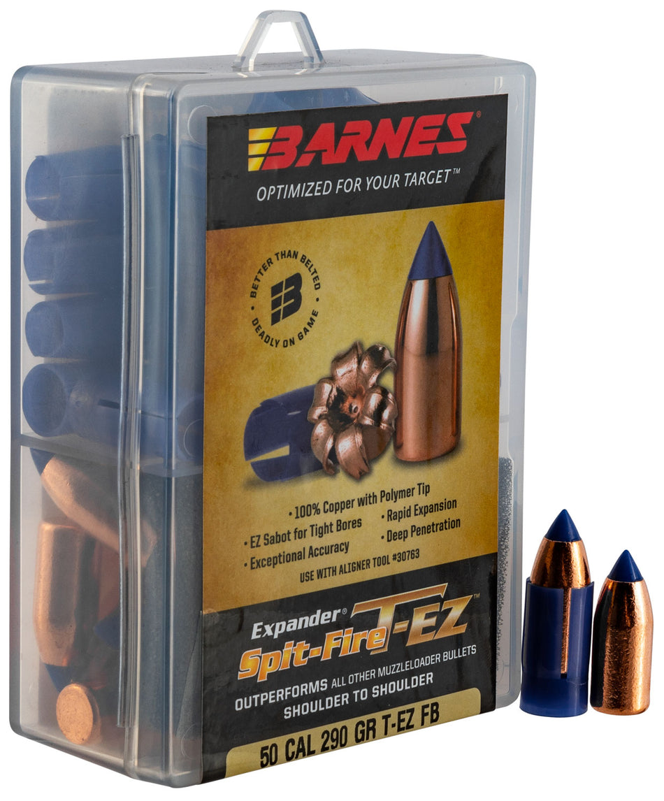 Barnes Bullets Spit-Fire T-EZ 50 Caliber 290gr Muzzleloader Sabot Bullets 24/Box