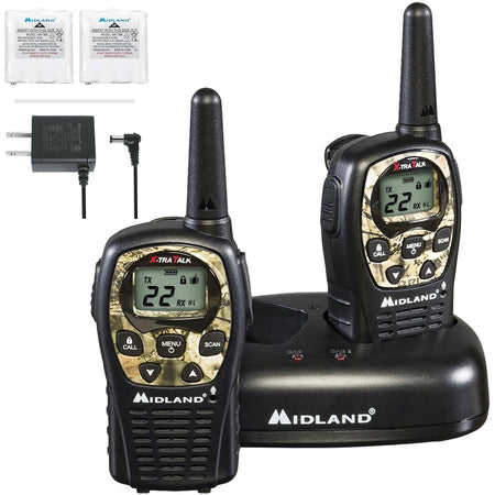 Midland LXT535VP3 22-Channel Two-Way Radio with Batteries and Desktop Charger