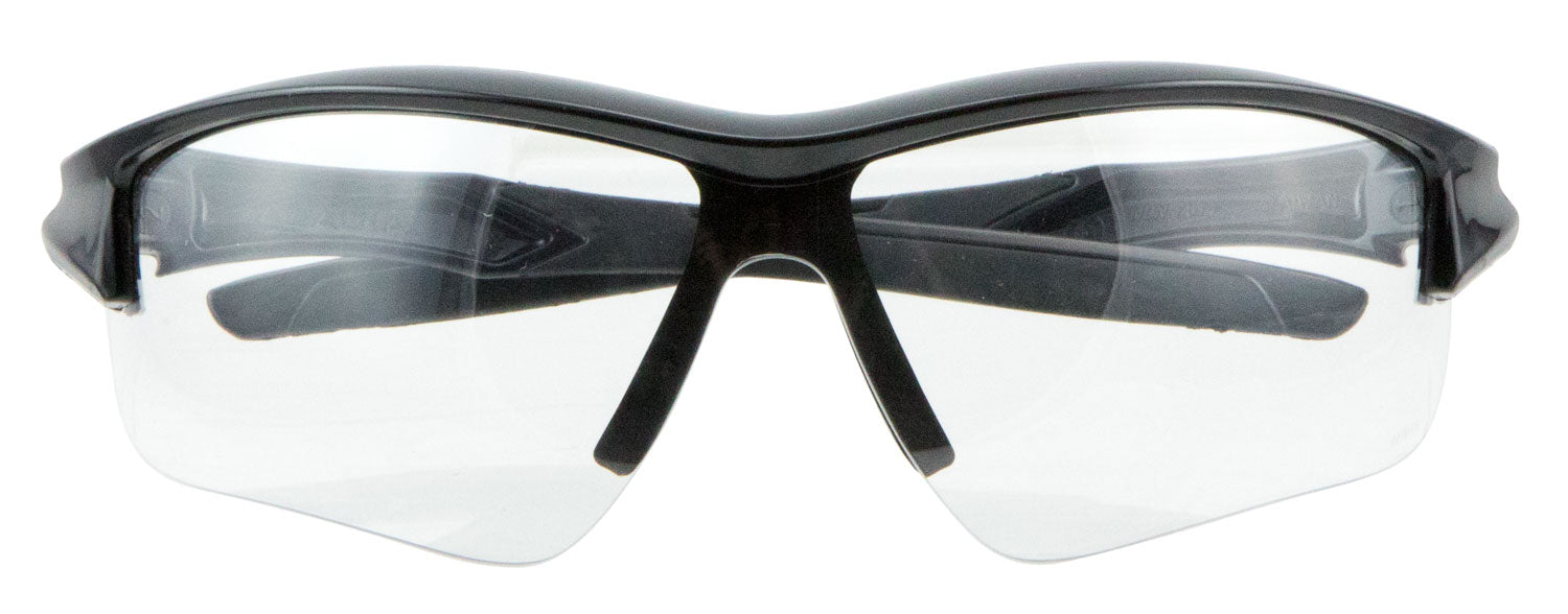 Uvex Acadia Anti-Fog Shooting Glasses Adult Clear Polycarbonate Lens Black Frame