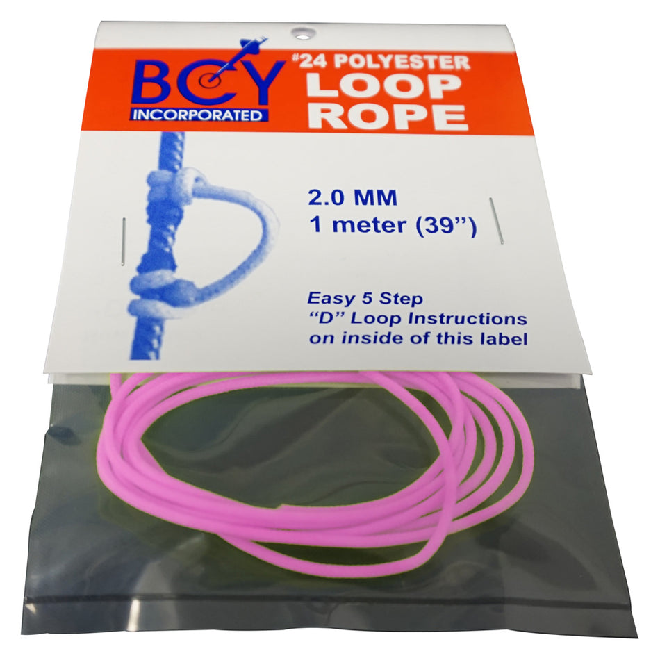 BCY 24 Archery D-Loop Material Pink 1m Stiff Braided Polyester