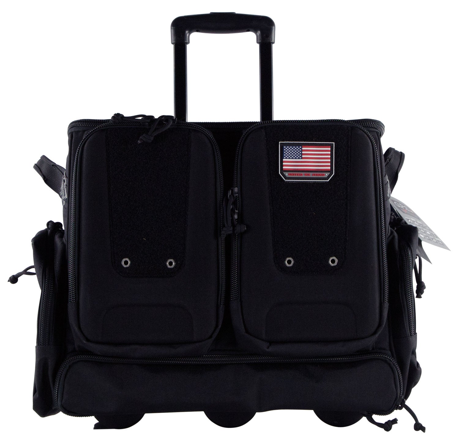 GPS Bags T2112ROBB Black Tactical Rolling Range Bag 1000D Nylon Foam Cradle Holds 6 Handguns Plus 4 More