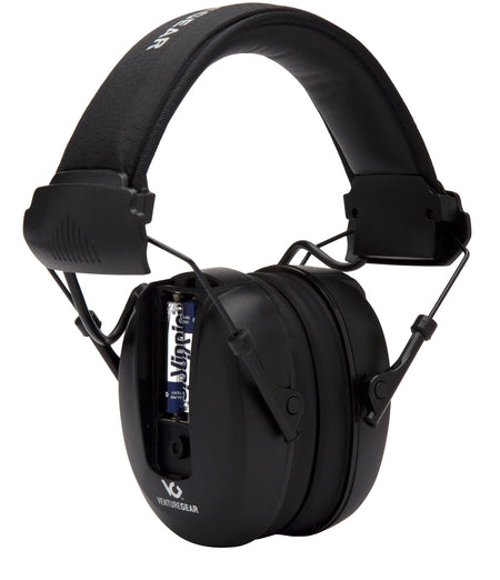 Pyramex Venture Gear Clandestine Electronic Muff 24 dB NRR Over-the-Head Black 1 Pair