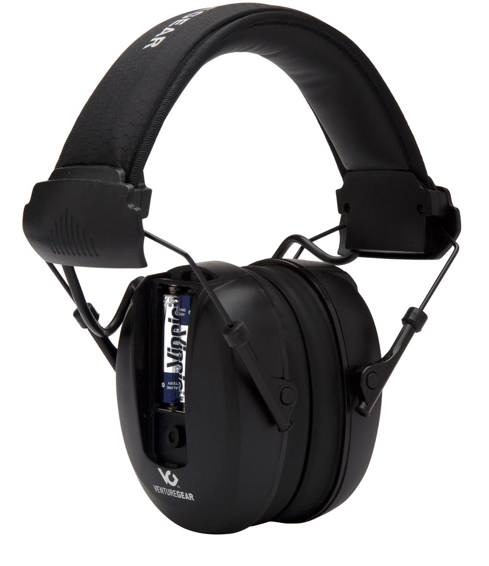 Pyramex Venture Gear Clandestine Electronic Muff 24 dB NRR Over-the-Head Black 1 Pair