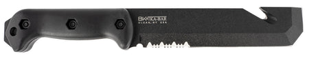 Ka-Bar BK3 Becker Tac Tool Fixed Blade 7" Part Serrated 1095 Cro-Van, Chisel & Wire Cutter, Black Ultramid Handle