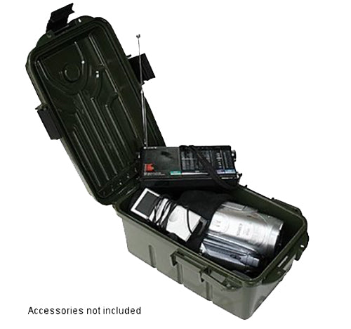 MTM Case-Gard S107211 Forest Green Survivor Dry Box with Compass and Signaling Mirror