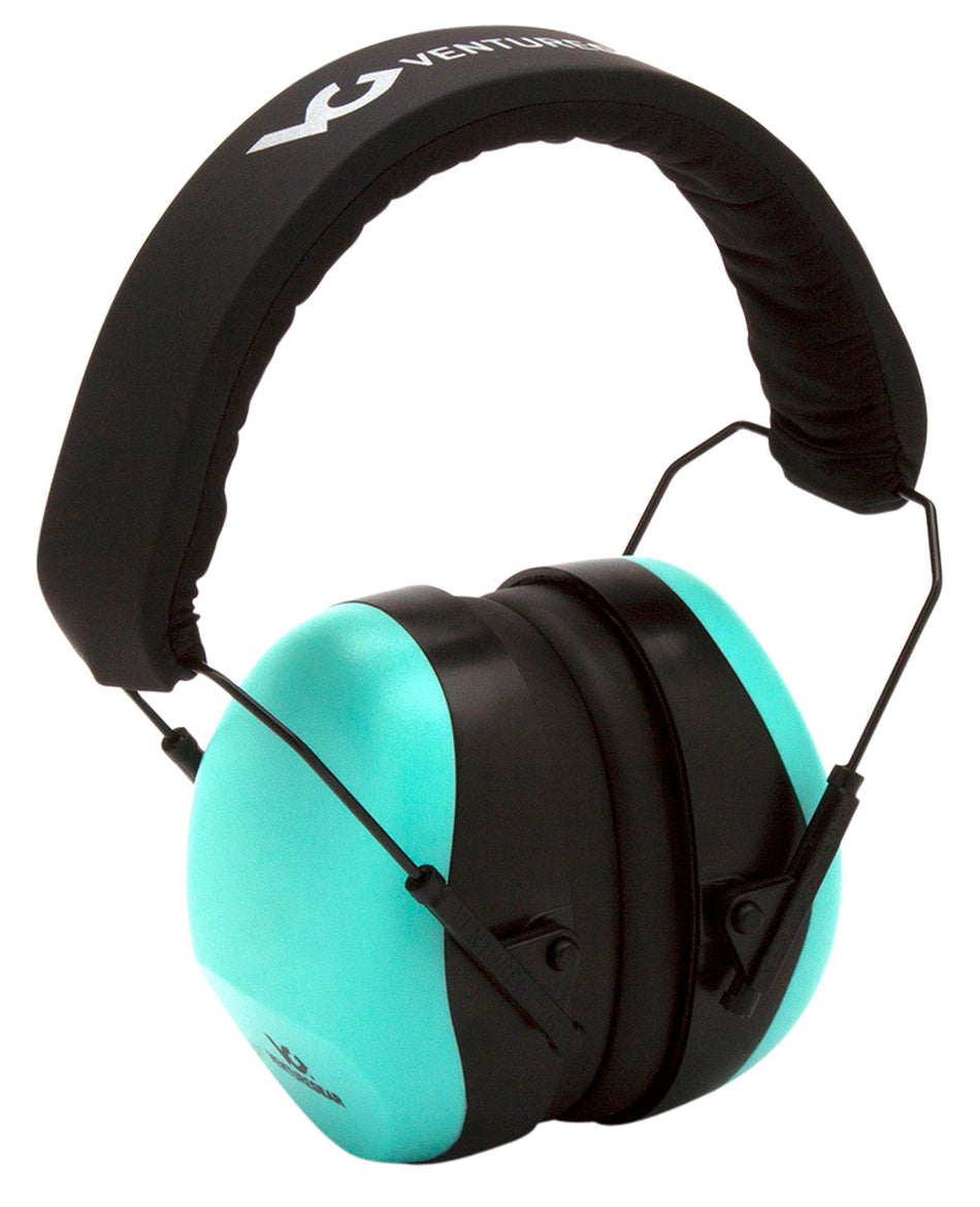 Pyramex Venture Gear V80 Foam Muff 26 dB NRR Over-the-Head Orange Black/Teal with Earplugs 1 Pair