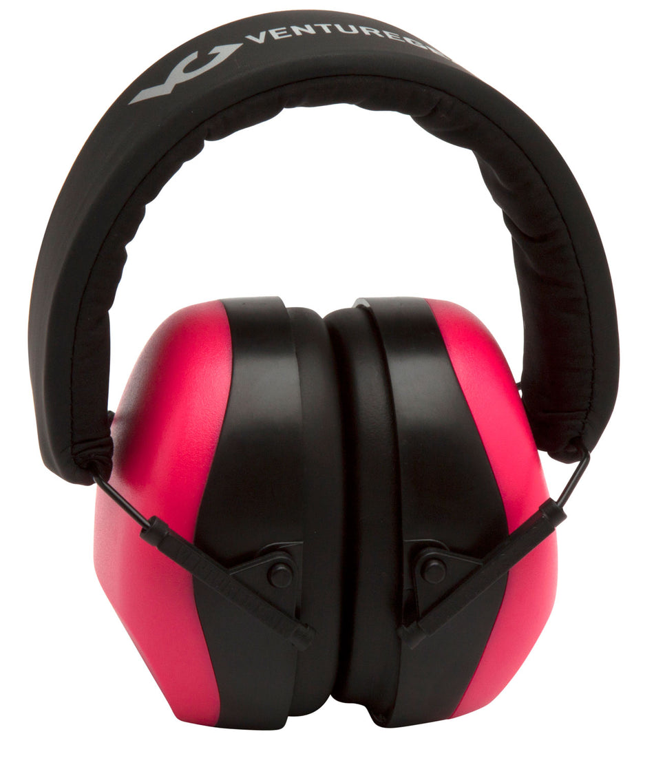 Pyramex Venture Gear V80 Foam Muff 26 dB NRR Over-the-Head Orange Pink/Black with Earplugs 1 Pair