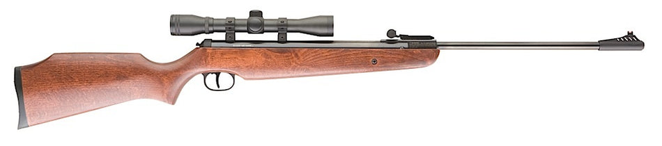 Umarex 2244001 Ruger Air Hawk .177 Cal Break Barrel Air Rifle Dark Hardwood Stock 4x32 Scope Included
