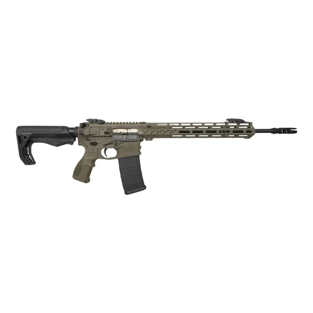 Fostech Stealth Lightning 5.56 Rifle - 16" Barrel, Mach 2 13" Rail, Single Stage Trigger, OD Green
