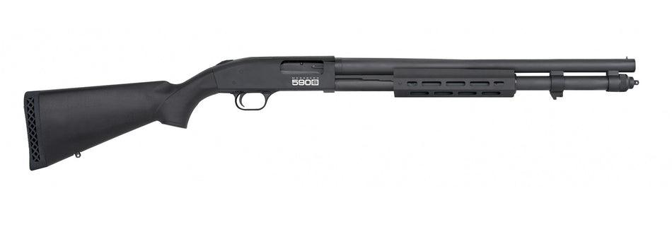 Mossberg 590S 12 Gauge Pump, 3", 13+1, 20" Optic-Ready Receiver, Fixed Black Synthetic Stock