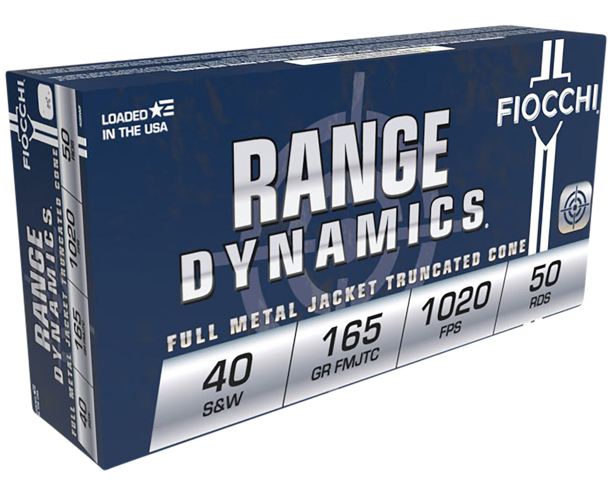 Fiocchi .40 S&W 40SWF Range Dynamics Full Metal Jacket Truncated Cone 165 Grain
