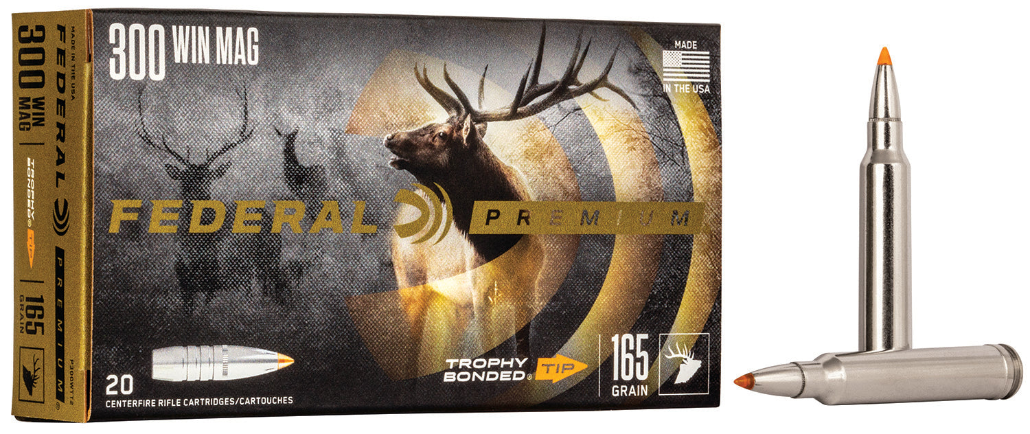 Federal .300 Winchester Mag P300WTT2 Premium Trophy Bonded Tip 165 Grain
