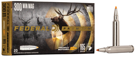 Federal .300 Winchester Mag P300WTT2 Premium Trophy Bonded Tip 165 Grain