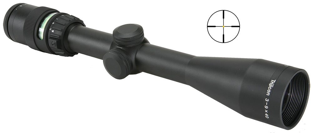 Trijicon 200002 AccuPoint 3-9x40mm Variable Riflescope Black Anodized 1" Tube Illuminated Duplex w/Green Dot Reticle