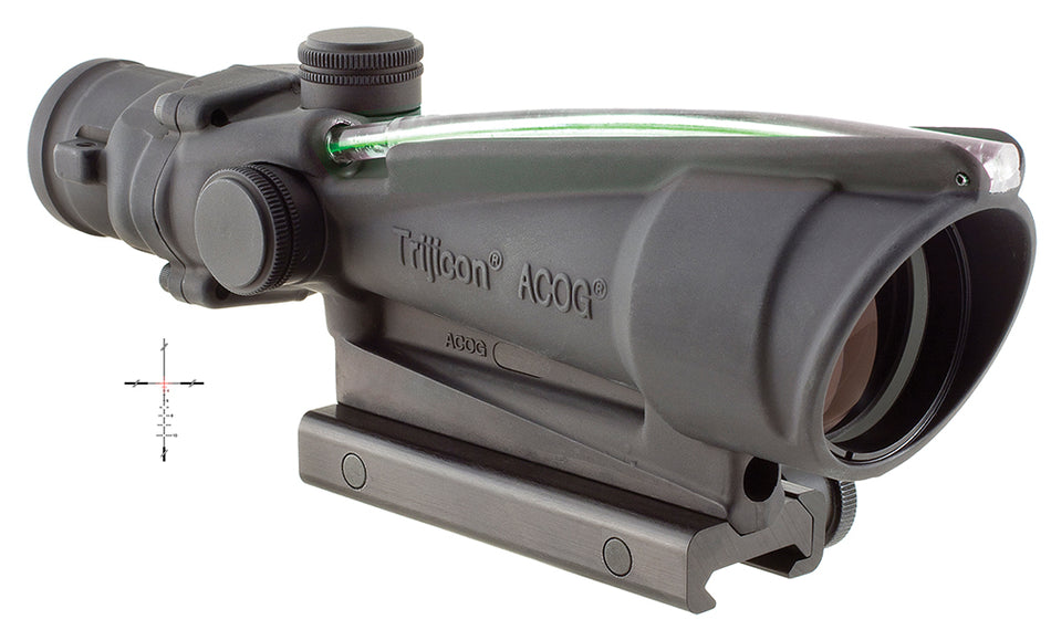 Trijicon 100163 ACOG 3.5x35mm Compact Riflescope Black Anodized Illuminated Green Crosshair .223/5.56 BDC Reticle