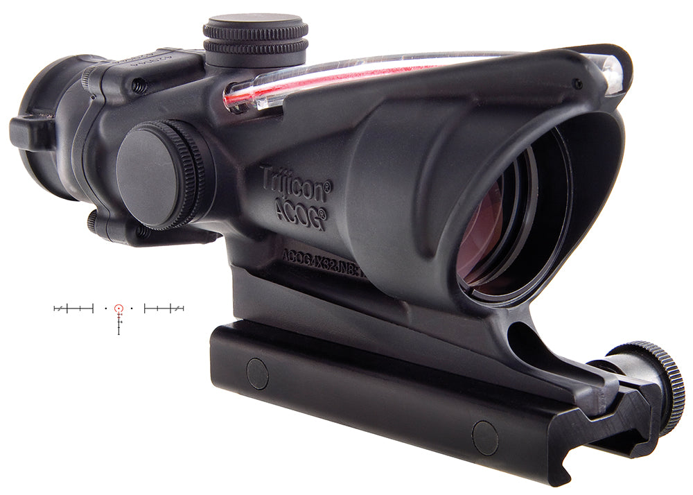 Trijicon 100219 ACOG 4x32mm Compact Riflescope Black Anodized Illuminated Red Horseshoe .223/5.56 BDC Reticle