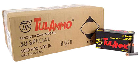 Tulammo .38 Special Handgun Ammo TULAMMO Full Metal Jacket FMJ 130 grain 
