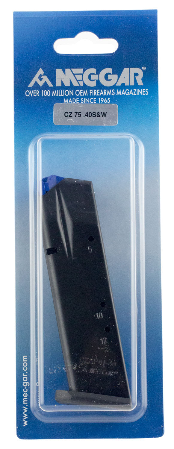 Mec-Gar MGCZ4012AFC CZ 75B/Shadow 2/75 SP-01 12rd .40 S&W Blued Anti-Friction Coated Magazine