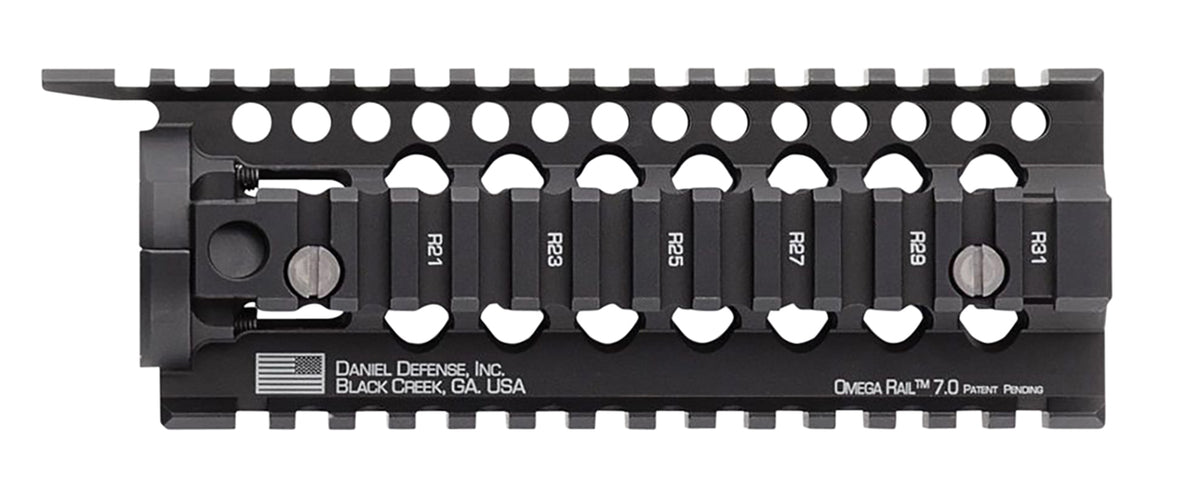 Daniel Defense 0100510001 Omega Rail 7" AR-15 Carbine Length Aluminum Black Anodized Picatinny Rail