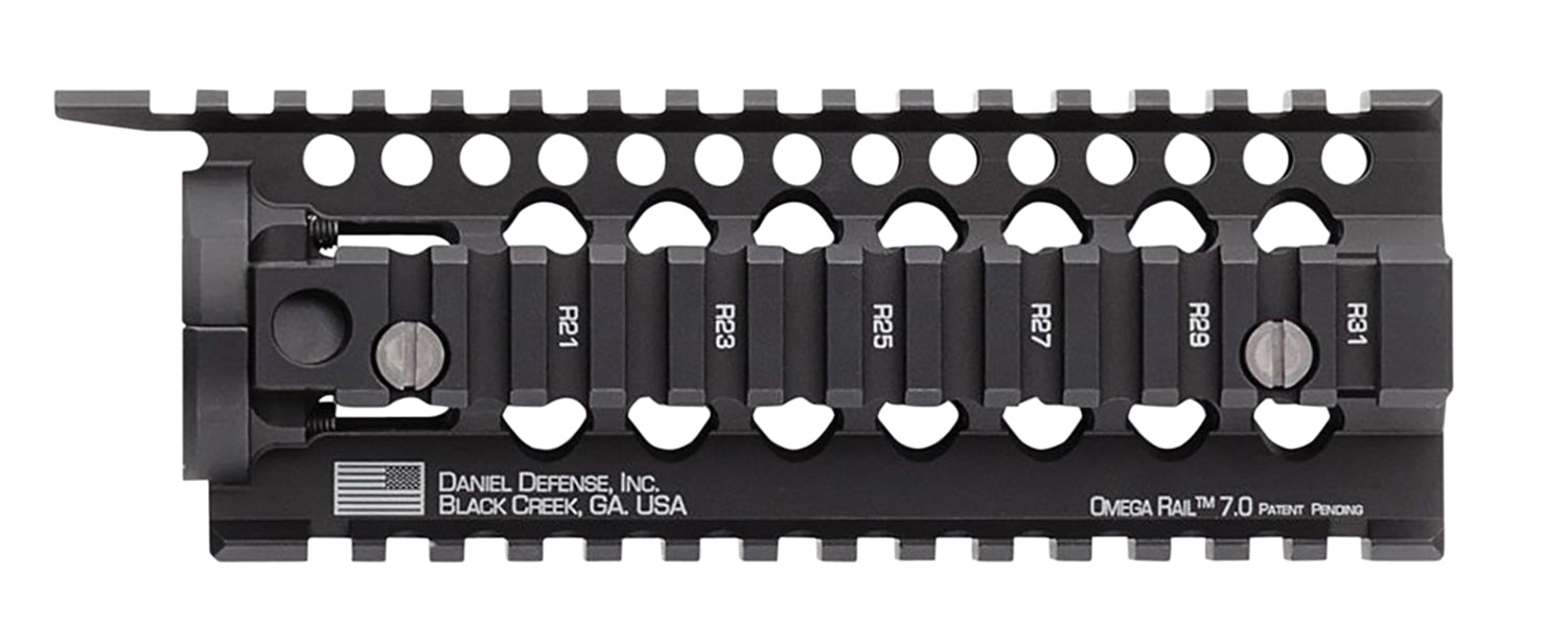 Daniel Defense 0100510001 Omega Rail 7" AR-15 Carbine Length Aluminum Black Anodized Picatinny Rail