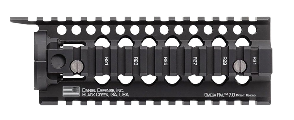 Daniel Defense 0100510001 Omega Rail 7" AR-15 Carbine Length Aluminum Black Anodized Picatinny Rail