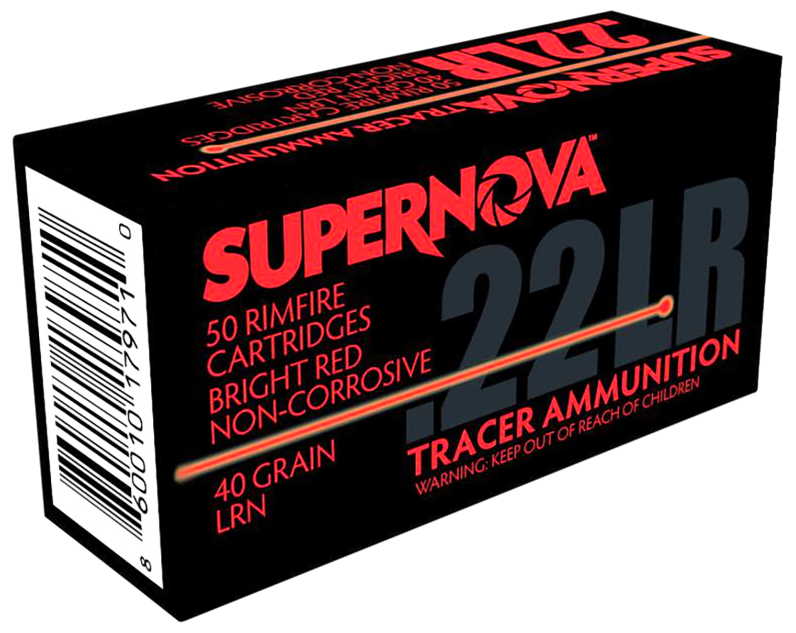 Supernova .22 Long Rifle PMSN22LRR Red Tracer Non-Corrosive Lead Round Nose LRN 40 Grain
