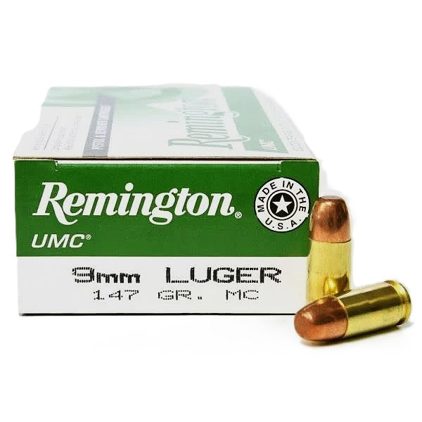 Remington 9mm Luger/Parabellum 23732 UMC Full Metal Jacket FMJ 147 Grain