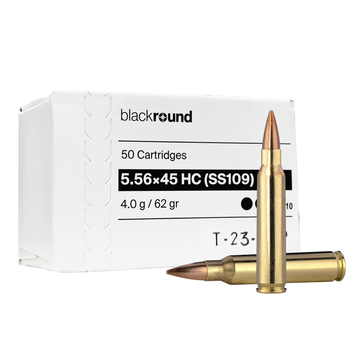 Swiss-P 5.56x45 SS109 Black Round Full Metal Jacket(FMJ) 62 Grain - 1000ct Order = Free Ammo Can
