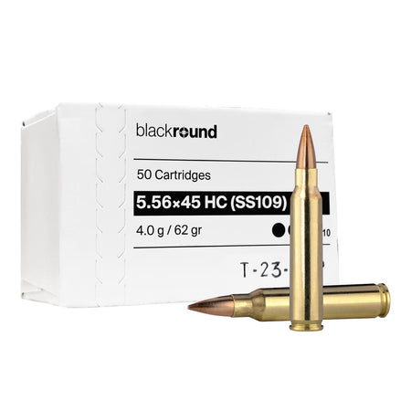 Swiss-P 5.56x45 SS109 Black Round Full Metal Jacket(FMJ) 62 Grain - 1000ct Order = Free Ammo Can