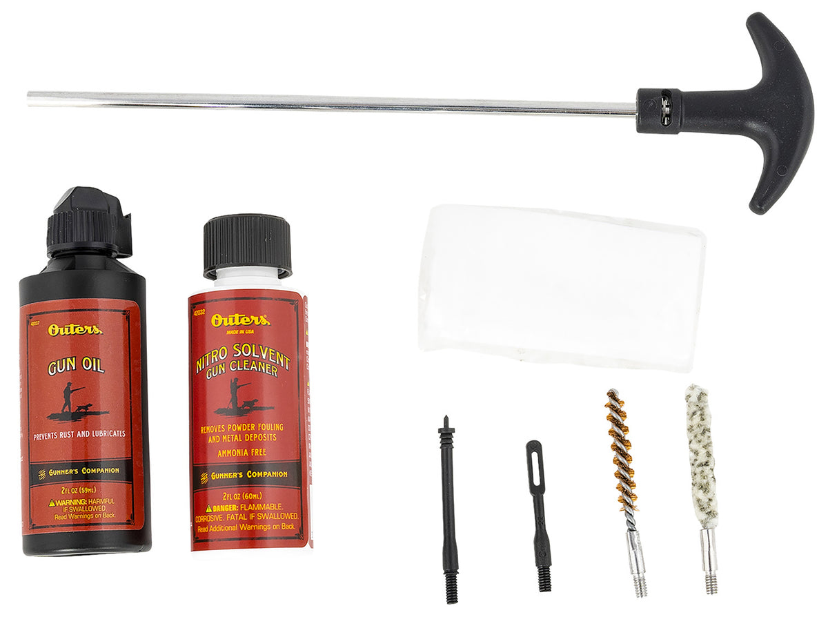 Outers Aluminum Rod .22 Caliber Pistol Cleaning Kit with Bore Brush