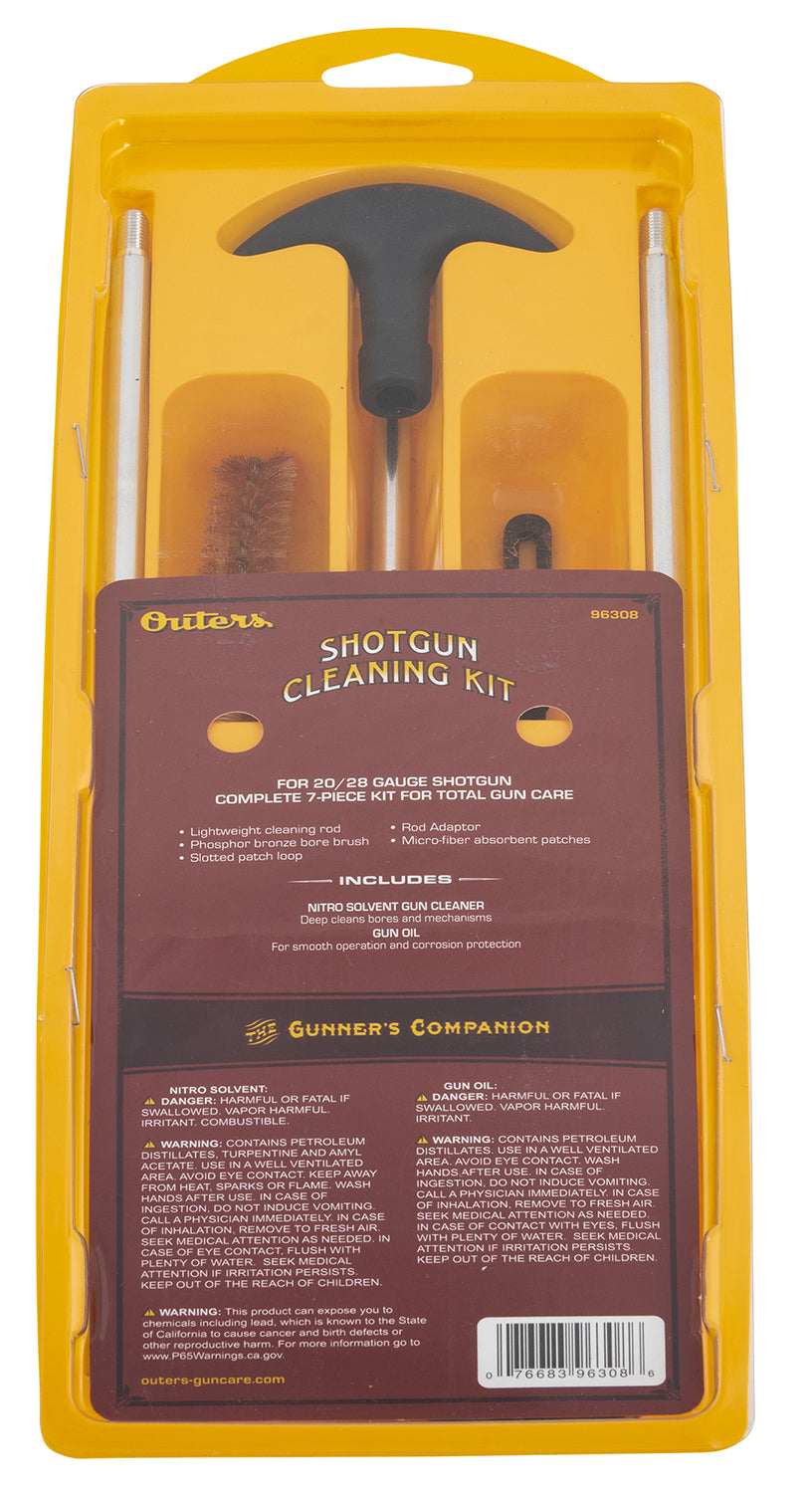 Outers Aluminum Rod Cleaning Kit for 20/28 Gauge Shotguns with Solvent and Oil