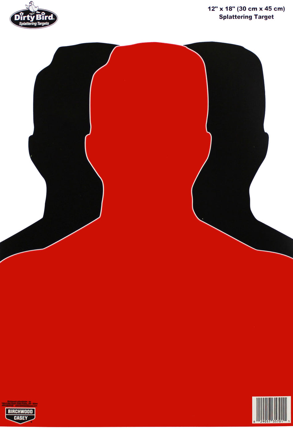 Birchwood Casey 35701 Dirty Bird Silhouette III 12"x18" Pistol Hanging Splatter Target 100 Pack