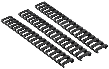 Ergo Low Profile Ladder Rail Covers Black 18-Slot Rubber Santoprene 3 Pack 4373BK