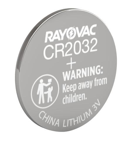 Rayovac KECR20321 CR2032 Lithium Coin Battery 3.0 Volts 225mAh