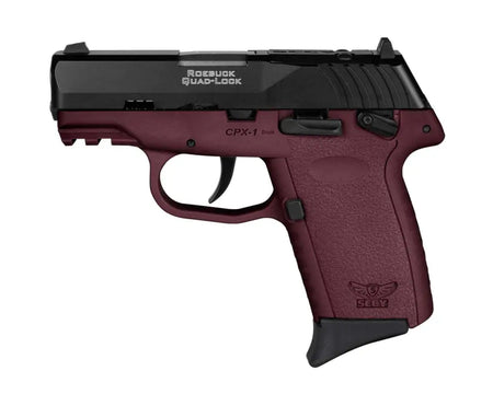 SCCY CPX1CBCRRDRG3 9mm Pistol - Black/Cream Grip, Manual Safety