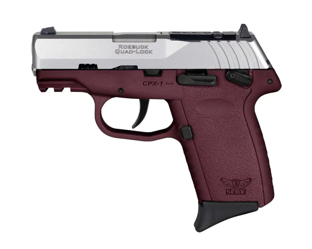 SCCY CPX1TTCRRDRG3 9mm Pistol - Two-Tone/Cream Grip, Manual Safety