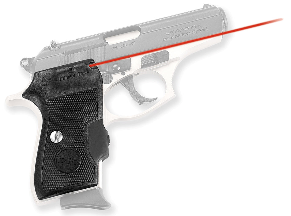 Crimson Trace Lasergrips Fits Bersa Thunder .380 Series and Firestorm .380, Red Laser Black Polymer