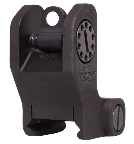Troy Ind Fixed Rear BattleSight Round Aperture Black Anodized for AR-15 AR-10 Flat Top Rifles