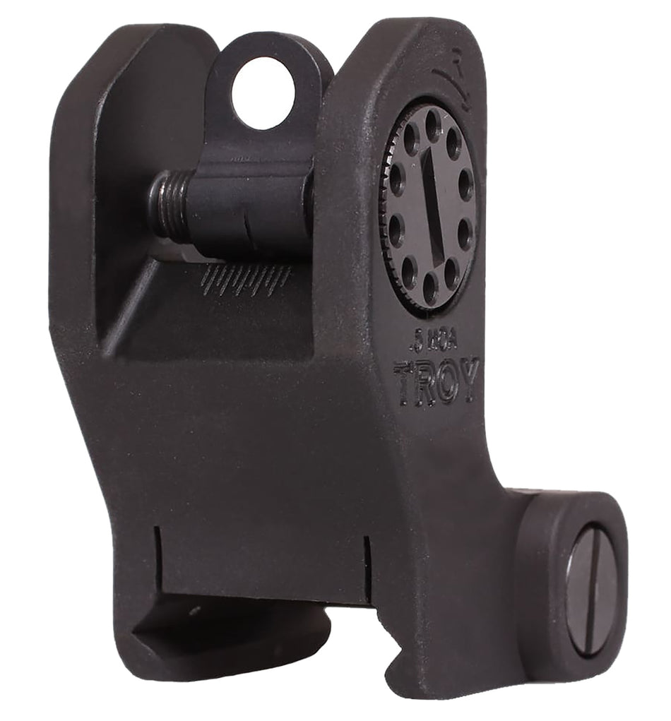 Troy Ind Fixed Rear BattleSight Round Aperture Black Anodized for AR-15 AR-10 Flat Top Rifles