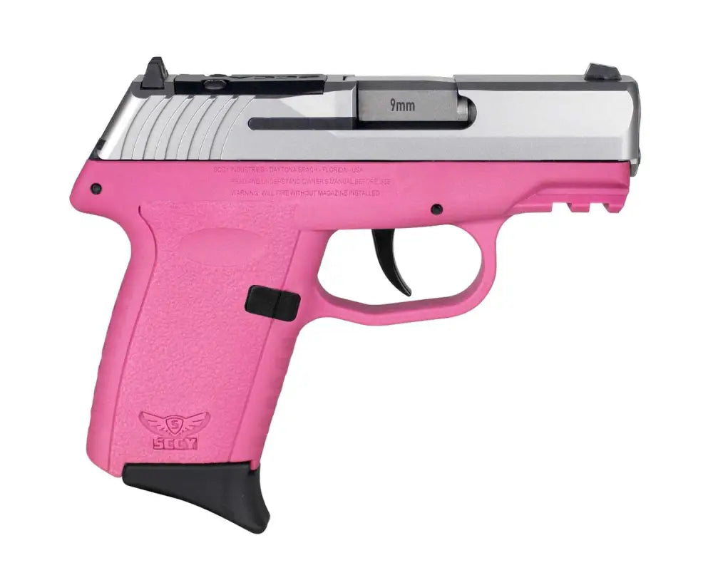 SCCY CPX-2 9mm Pistol TT/Pink Grip - No Safety (CPX2TTPKRDRG3)