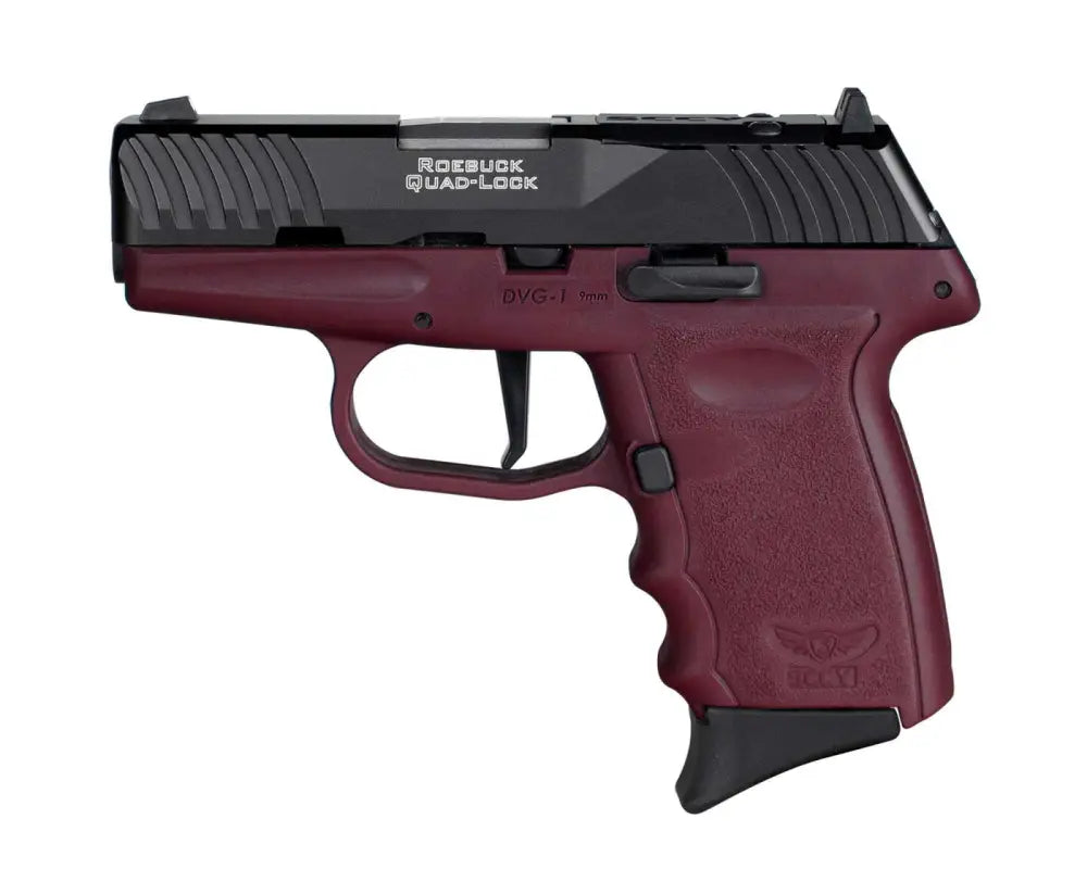 SCCY DVG-1 9MM Black/Crimson Grip Striker-Fired Pistol