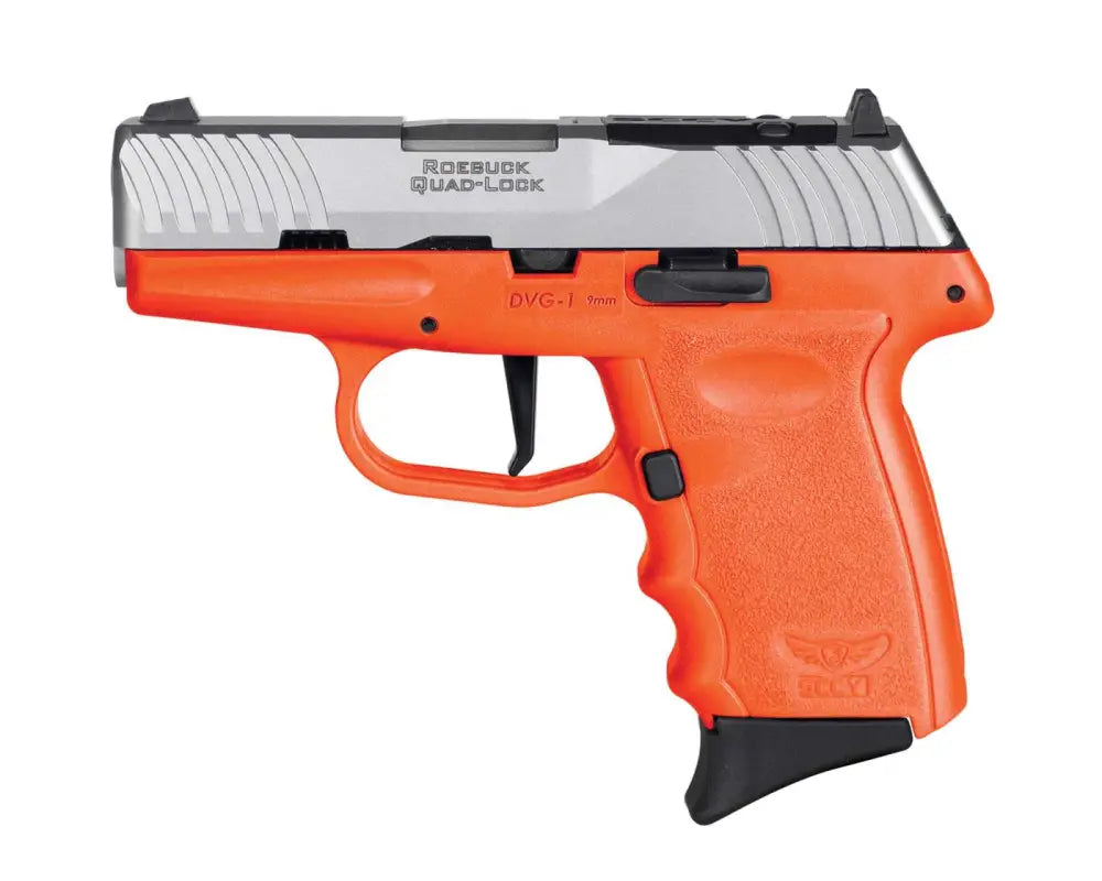 SCCY DVG-1 9MM Titanium/Orange Grip Striker-Fired Pistol