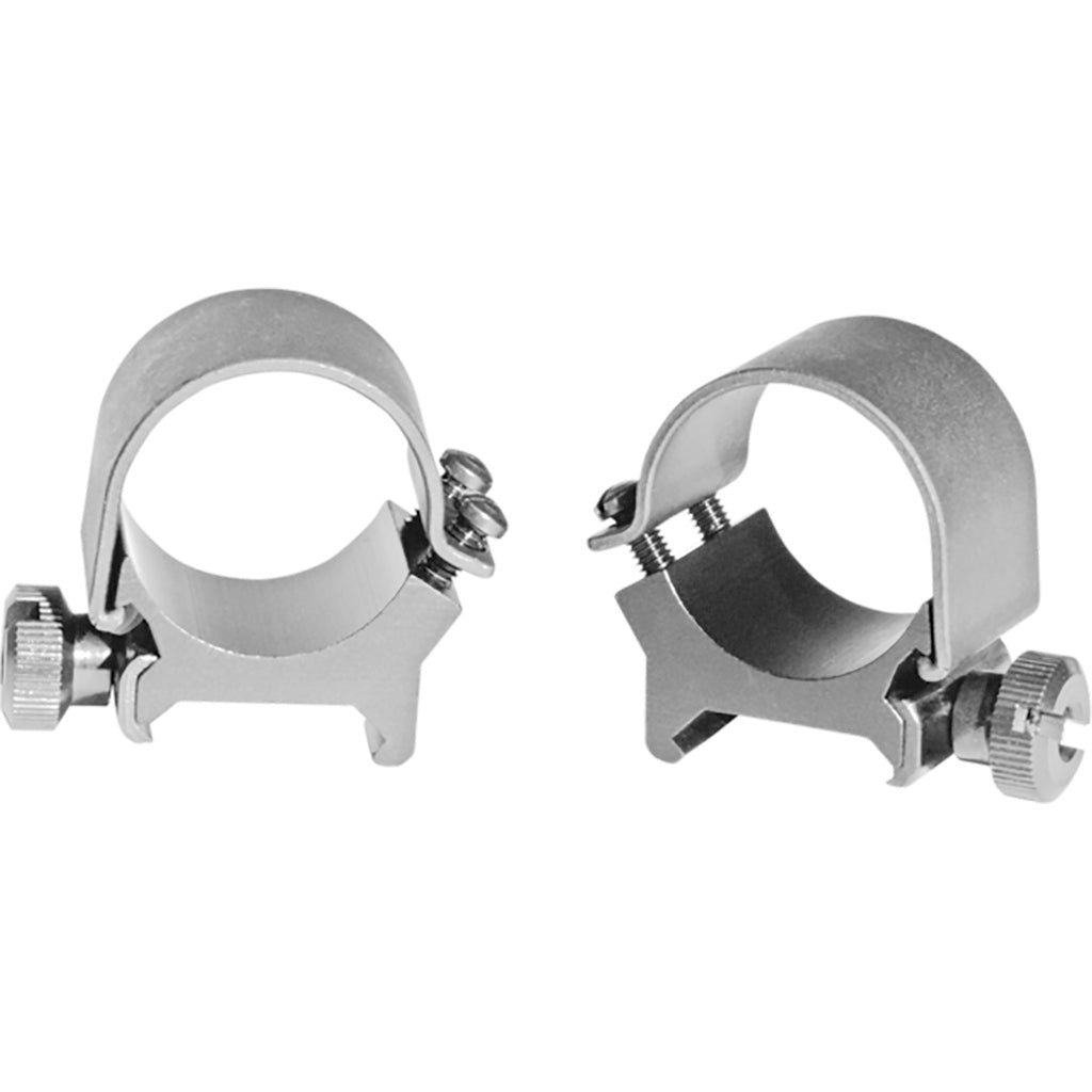 Weaver Silver 1 Inch Detachable Top Mount Ring Set Medium Height