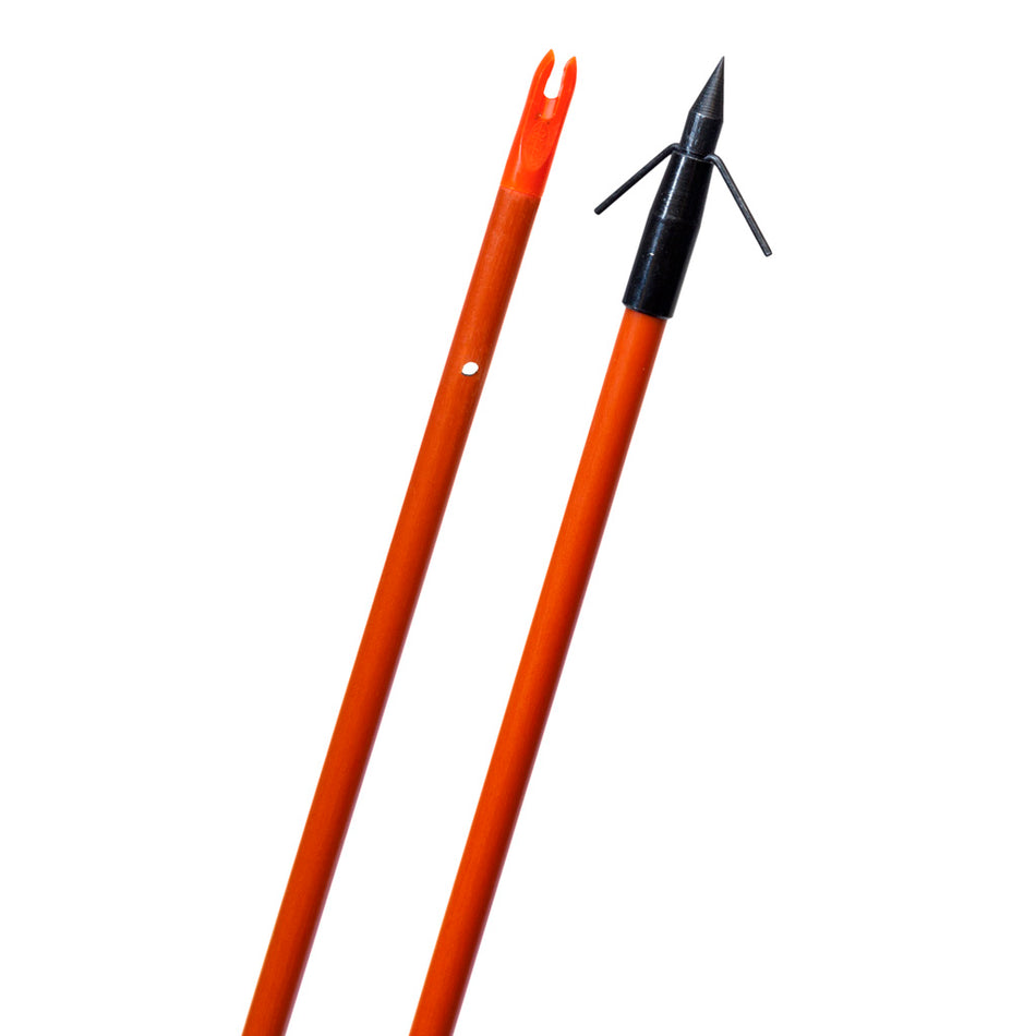 Fin Finder Raider Orange Bowfishing Arrow with Typhoon Point