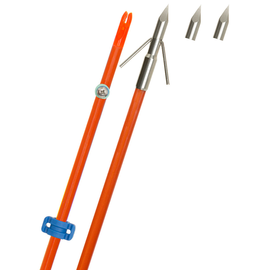 Fin Finder Raider Pro Orange Bowfishing Arrow with Riptide Point