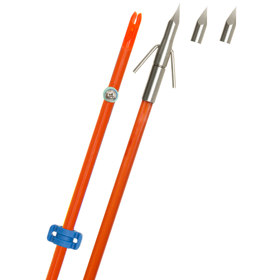 Fin Finder Raider Pro Orange Bowfishing Arrow with Riptide Pro Point