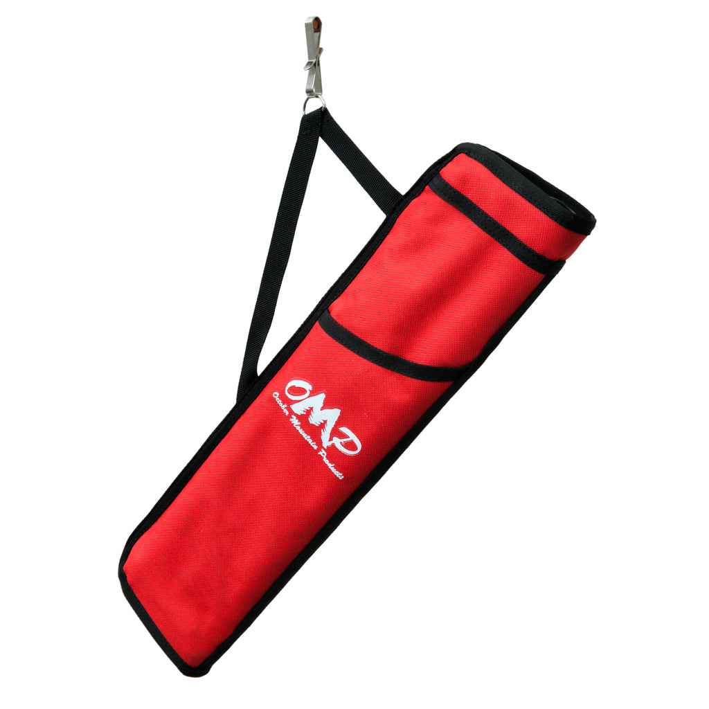 October Mountain Hip Quiver 3-Tube Red Reversible RH/LH